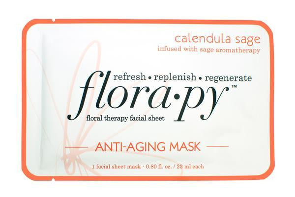 Flora•py Anti-Aging Facial Sheet Mask - Calendula Sage