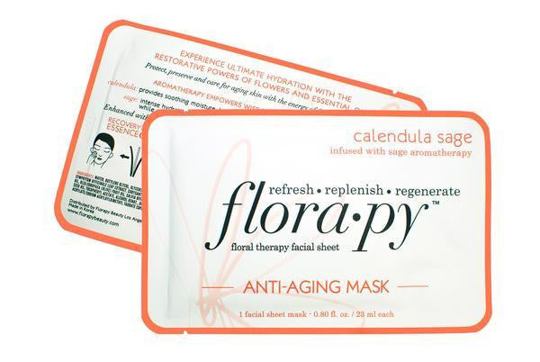 Flora•py Anti-Aging Facial Sheet Mask - Calendula Sage