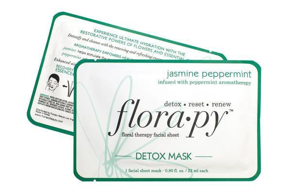 Flora•py Detox Facial Sheet Mask - Jasmine Peppermint