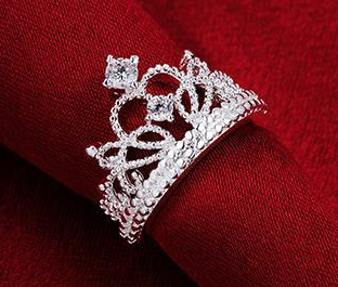 Single Heart Crown Ring