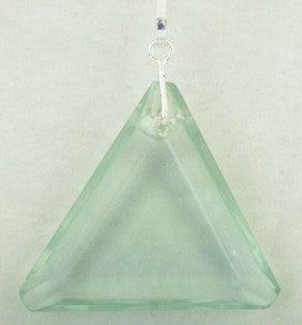 John of God Casa Crystal Triangle Pendant - Green Obsidian