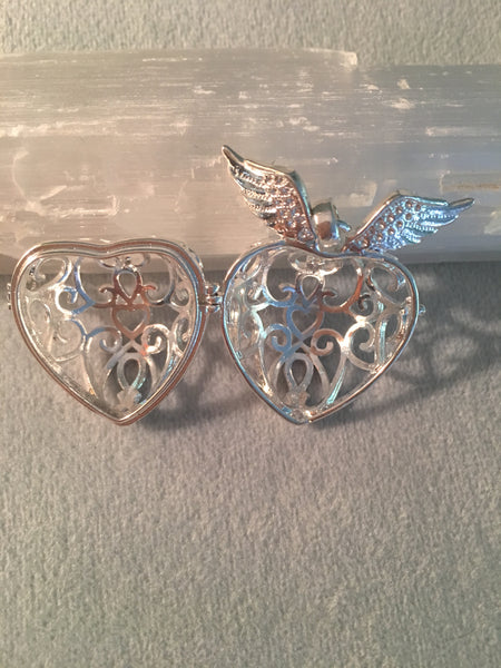 Angel Wing Heart Cage Pendant