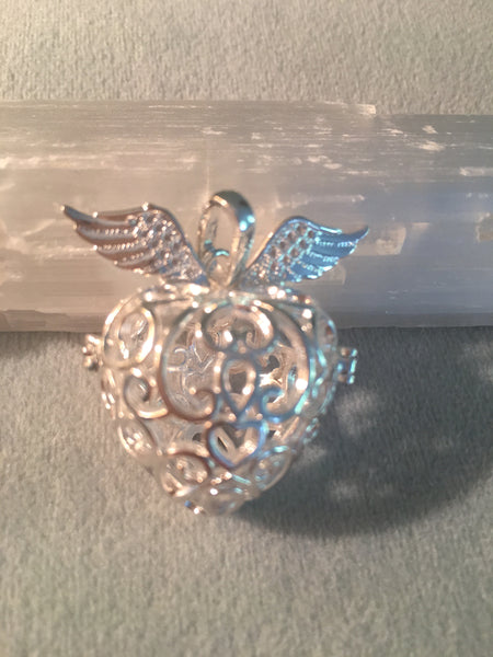 Angel Wing Heart Cage Pendant