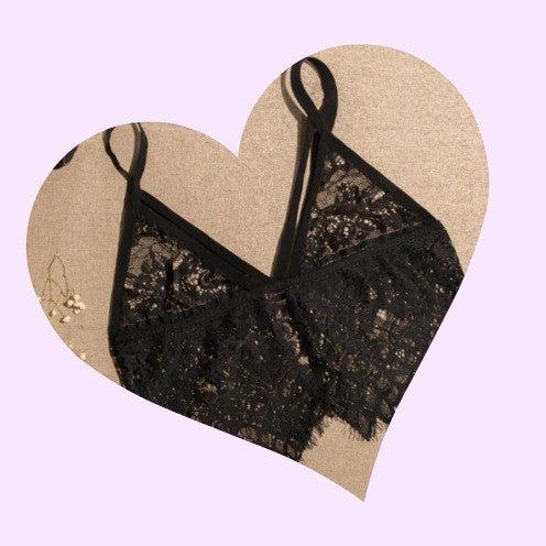 Lace Bralette - Black
